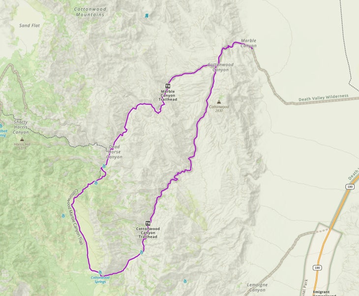 Gaia GPS death valley national park